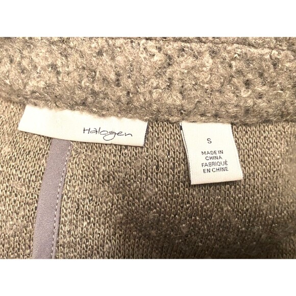 HALOGEN Wool Blend Sweater Jacket Women’s Small Double Breasted Grey Lightweight - Picture 8 of 9